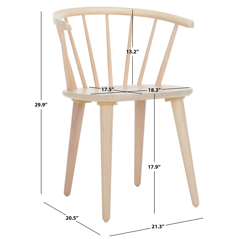 Safavieh Blanchard Wood Side Chair in White