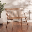 Safavieh Addison Wood Spindleback Settee in Natural
