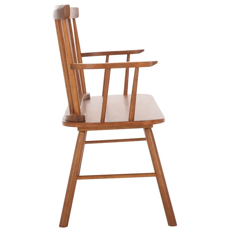 Safavieh Addison Wood Spindleback Settee in Natural