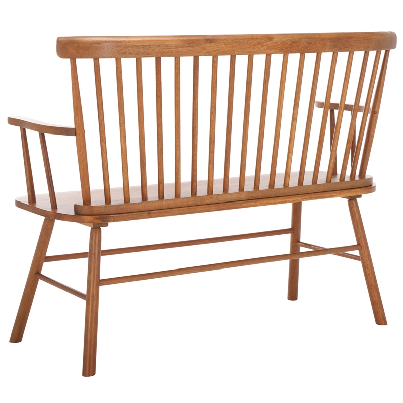 Safavieh Addison Wood Spindleback Settee in Natural