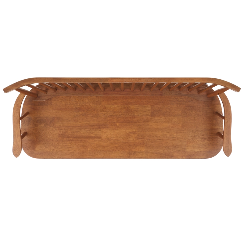 Safavieh Addison Wood Spindleback Settee in Natural