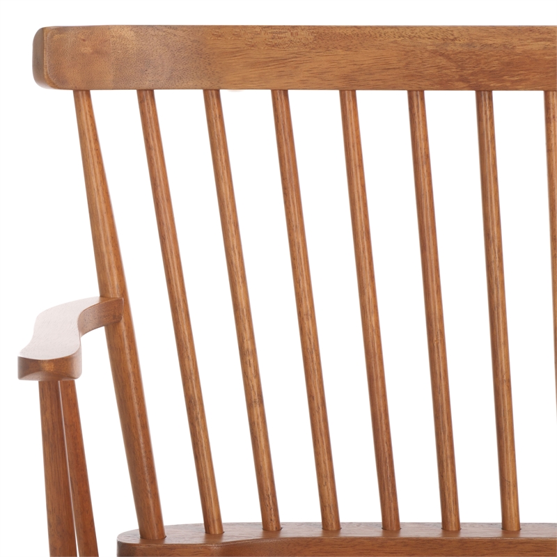 Safavieh Addison Wood Spindleback Settee in Natural