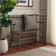 Safavieh Addison Wood Spindleback Settee in Dark Walnut