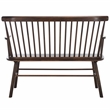 Safavieh Addison Wood Spindleback Settee in Dark Walnut