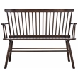 Safavieh Addison Wood Spindleback Settee in Dark Walnut