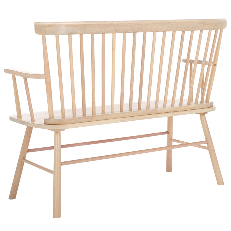 Safavieh Addison Wood Spindleback Settee in White