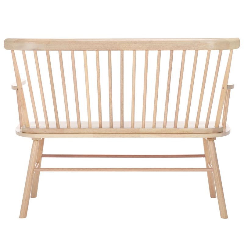 Safavieh Addison Wood Spindleback Settee in White