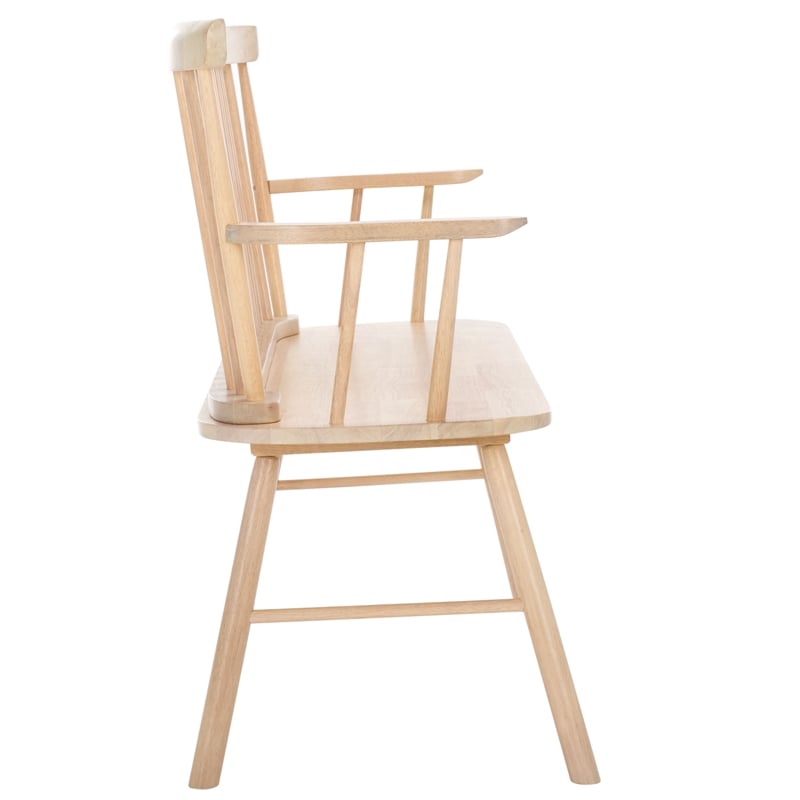 Safavieh Addison Wood Spindleback Settee in White