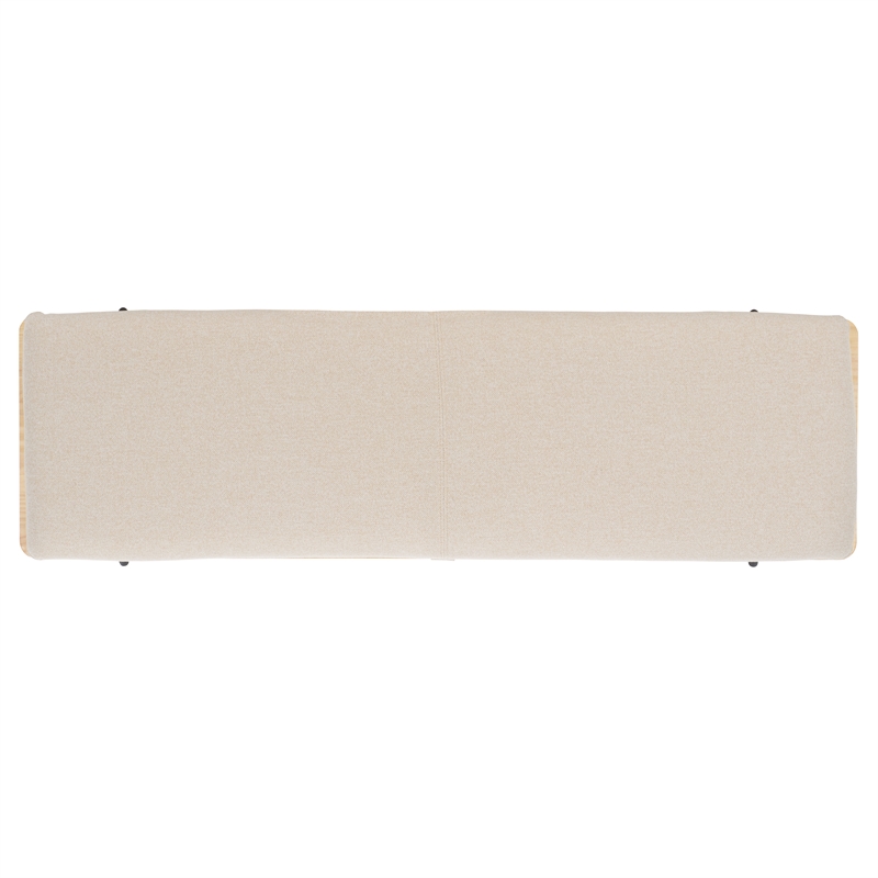 Safavieh Emric Wood and Iron Bench in Cream / Black