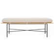 Safavieh Emric Wood and Iron Bench in Cream / Black