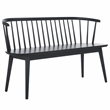 Safavieh Blanchard Wood and Iron Spindle Bench in Matte Black