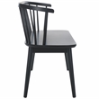 Safavieh Blanchard Wood and Iron Spindle Bench in Matte Black
