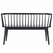 Safavieh Blanchard Wood and Iron Spindle Bench in Matte Black