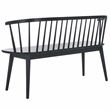 Safavieh Blanchard Wood and Iron Spindle Bench in Matte Black