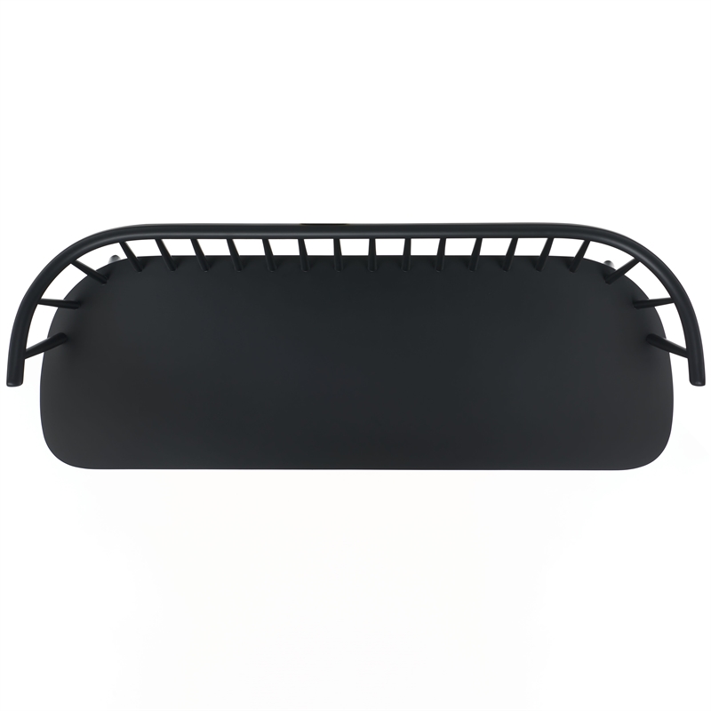 Safavieh Blanchard Wood and Iron Spindle Bench in Matte Black