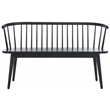 Safavieh Blanchard Wood and Iron Spindle Bench in Matte Black