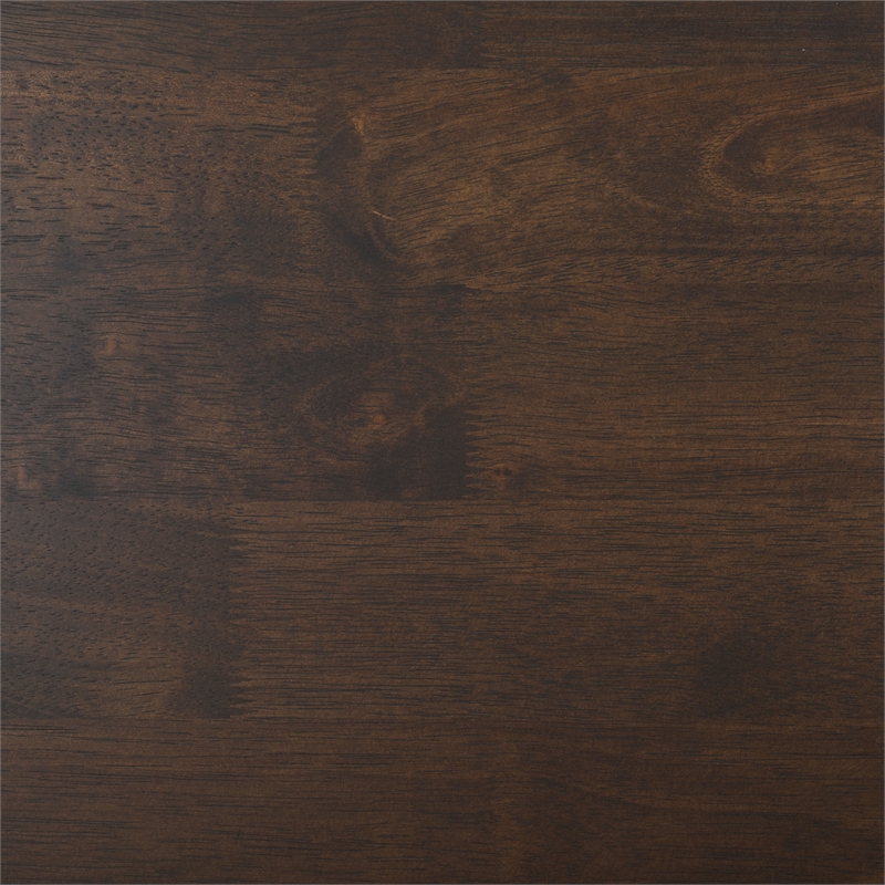 Safavieh Blanchard Wood and Iron Spindle Bench in Dark Walnut