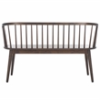 Safavieh Blanchard Wood and Iron Spindle Bench in Dark Walnut