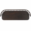 Safavieh Blanchard Wood and Iron Spindle Bench in Dark Walnut