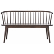 Safavieh Blanchard Wood and Iron Spindle Bench in Dark Walnut