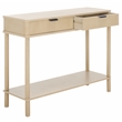 Safavieh Thurston Wood 2 Drw Console in Natural