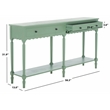 Safavieh Haven Wood 2 Drw Large Console in Sage