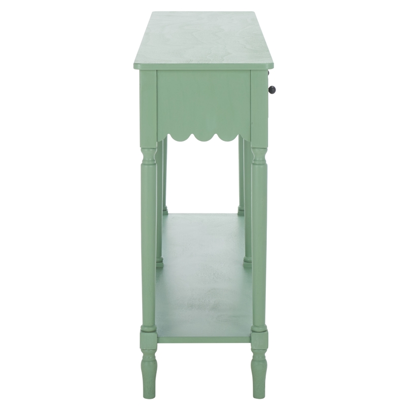 Safavieh Haven Wood 2 Drw Large Console in Sage