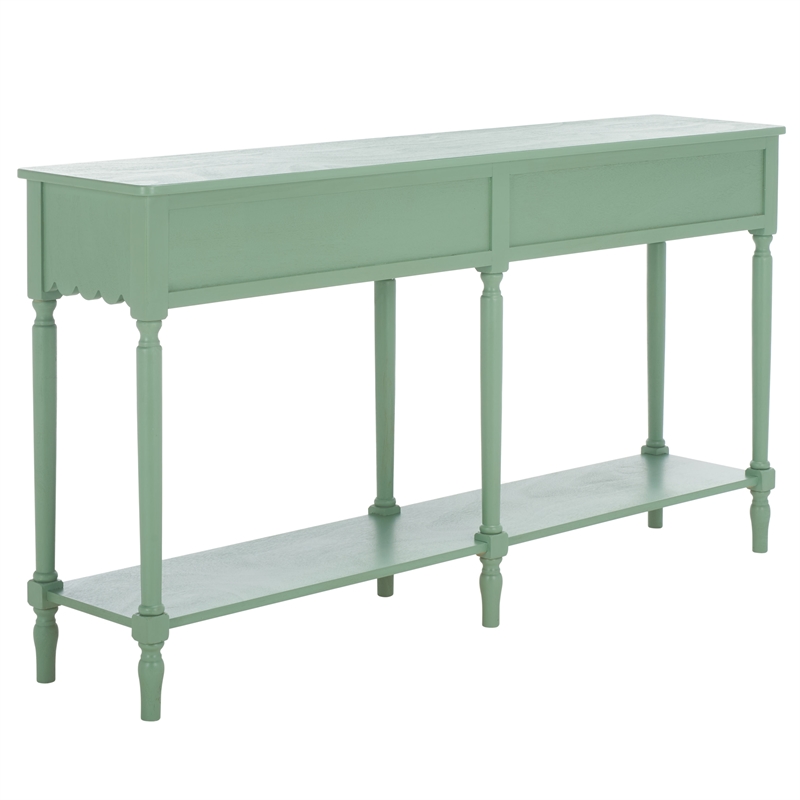 Safavieh Haven Wood 2 Drw Large Console in Sage