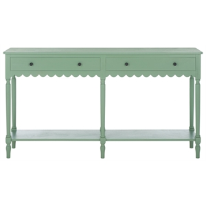 Safavieh Haven Wood 2 Drw Large Console in Sage