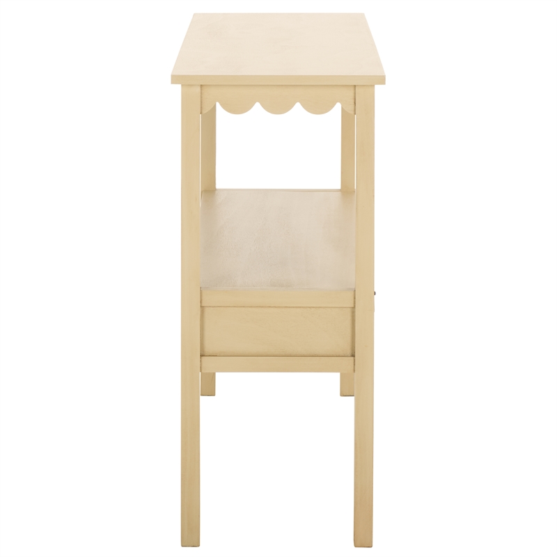 Safavieh Haven Wood Lower 2 Drw Console in Natural