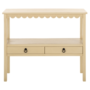 Safavieh Haven Wood Lower 2 Drw Console in Natural