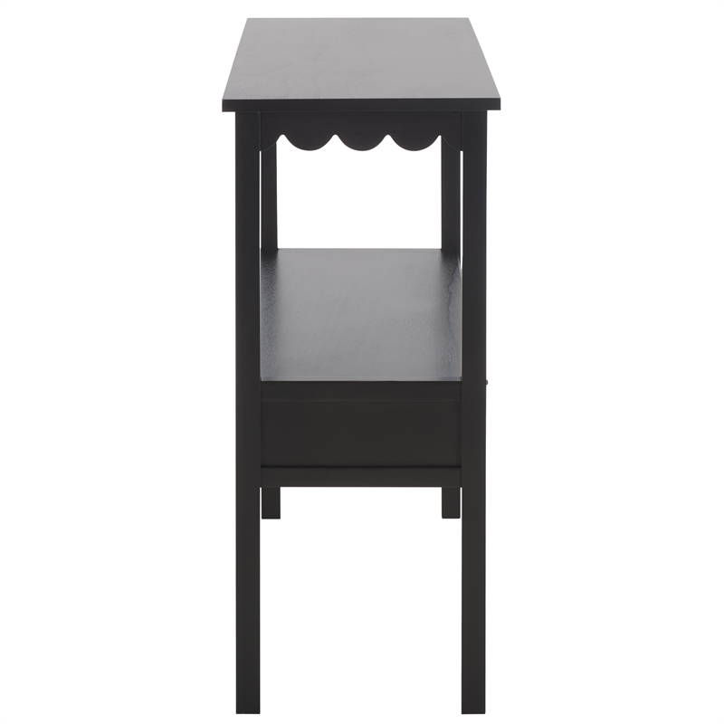 Safavieh Haven Wood Lower 2 Drw Console in Matte Black