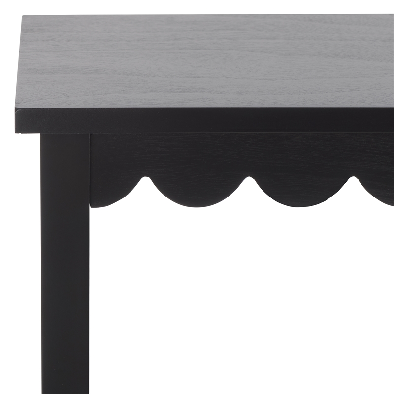 Safavieh Haven Wood Lower 2 Drw Console in Matte Black