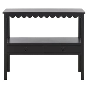 Safavieh Haven Wood Lower 2 Drw Console in Matte Black
