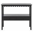 Safavieh Haven Wood Lower 2 Drw Console in Matte Black