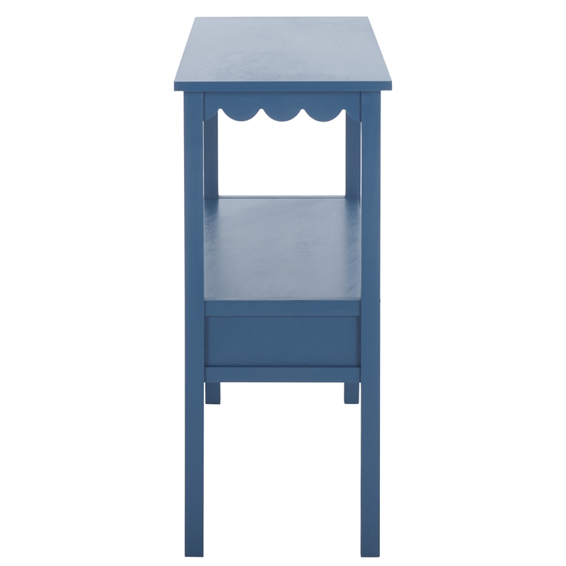 Safavieh Haven Wood Lower 2 Drw Console in Blue