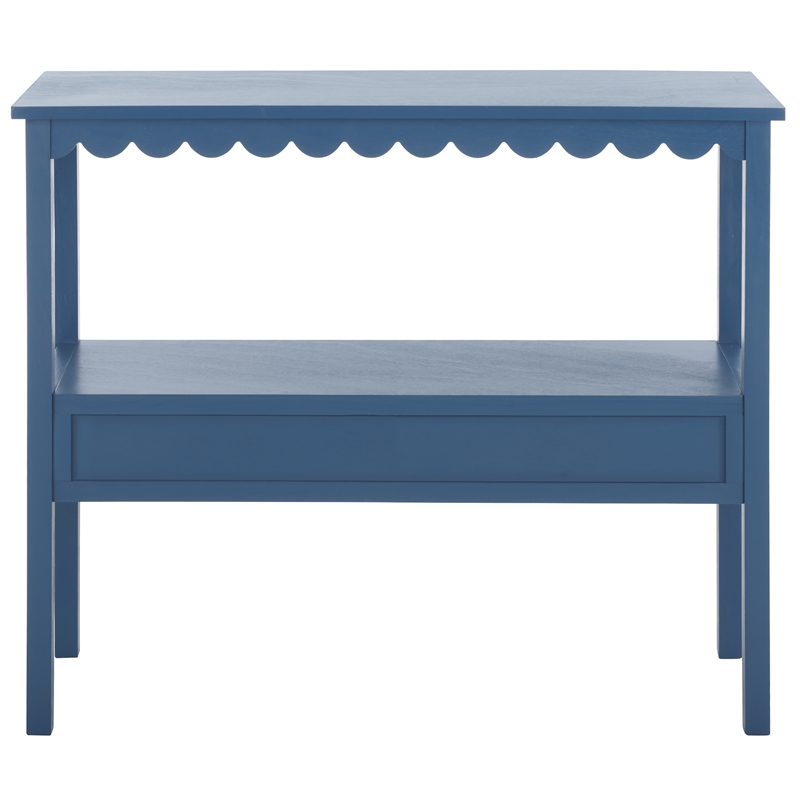 Safavieh Haven Wood Lower 2 Drw Console in Blue