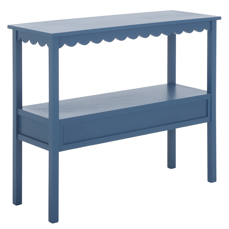 Safavieh Haven Wood Lower 2 Drw Console in Blue