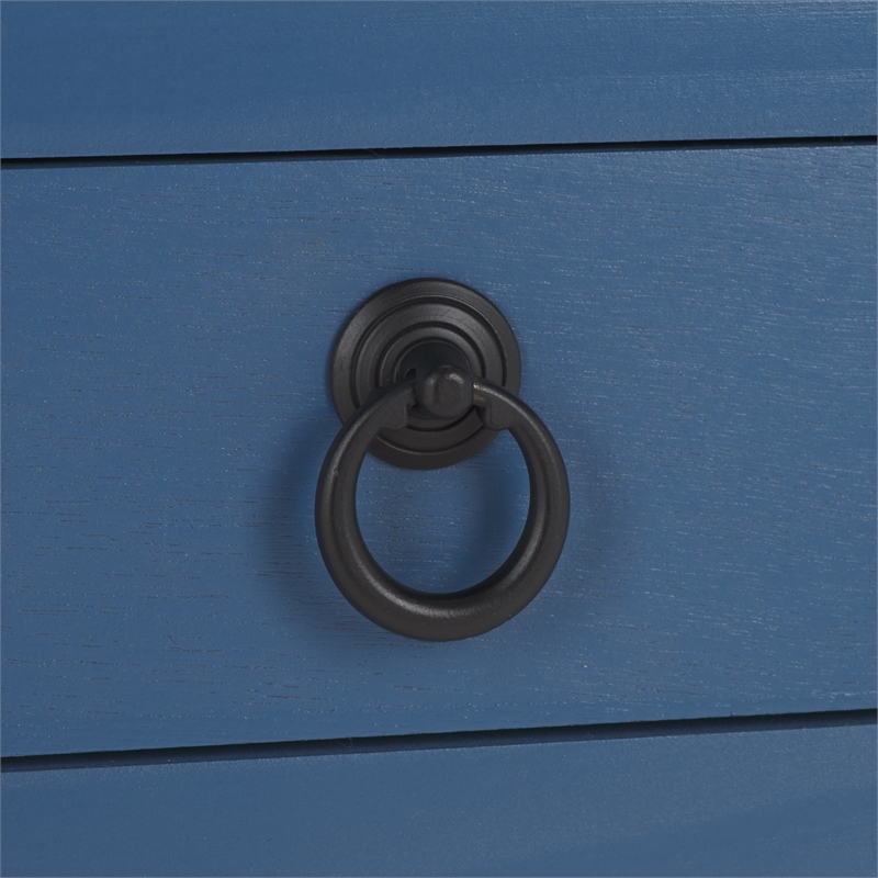 Safavieh Haven Wood Lower 2 Drw Console in Blue