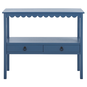 Safavieh Haven Wood Lower 2 Drw Console in Blue