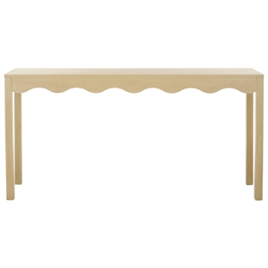 safavieh lilith wavy wood console in natural