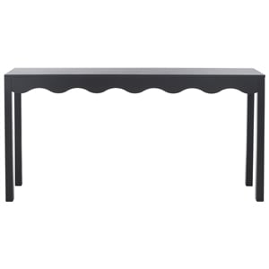 Safavieh Lilith Wavy Wood Console in Matte Black