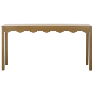 Safavieh Lilith Wavy Wood Console in Brown