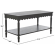 Safavieh Haven Wood Coffee Table in Matte Black