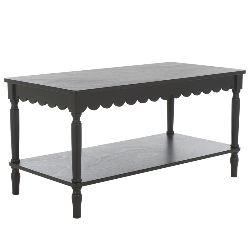 Safavieh Haven Wood Coffee Table in Matte Black