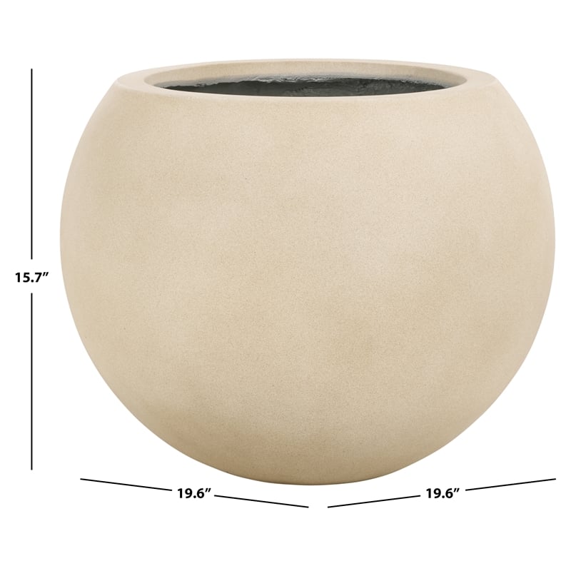 Safavieh Kenslia Concrete Planter in Beige