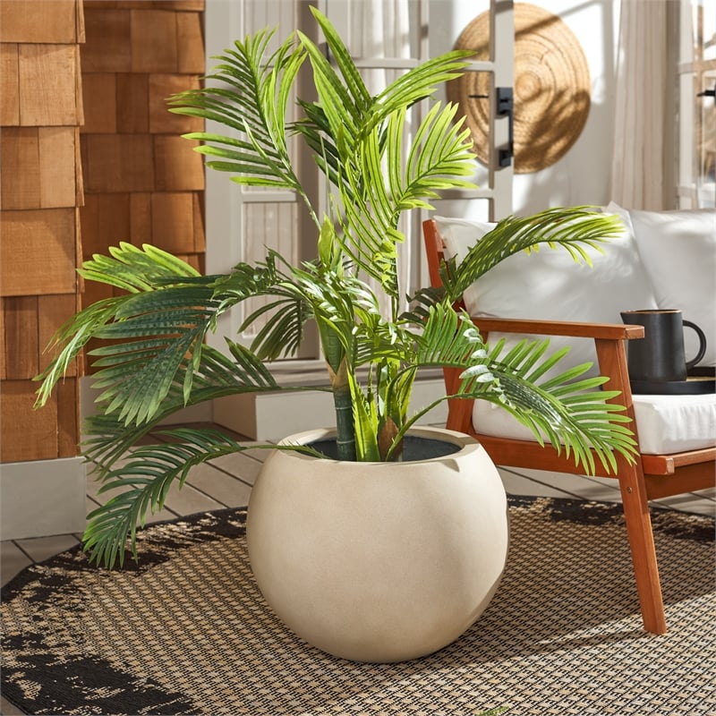Safavieh Kenslia Concrete Planter in Beige
