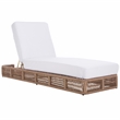 Safavieh Gillian Steel and Polyester Sunlounger in Natural / White