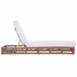 Safavieh Gillian Steel and Polyester Sunlounger in Natural / White