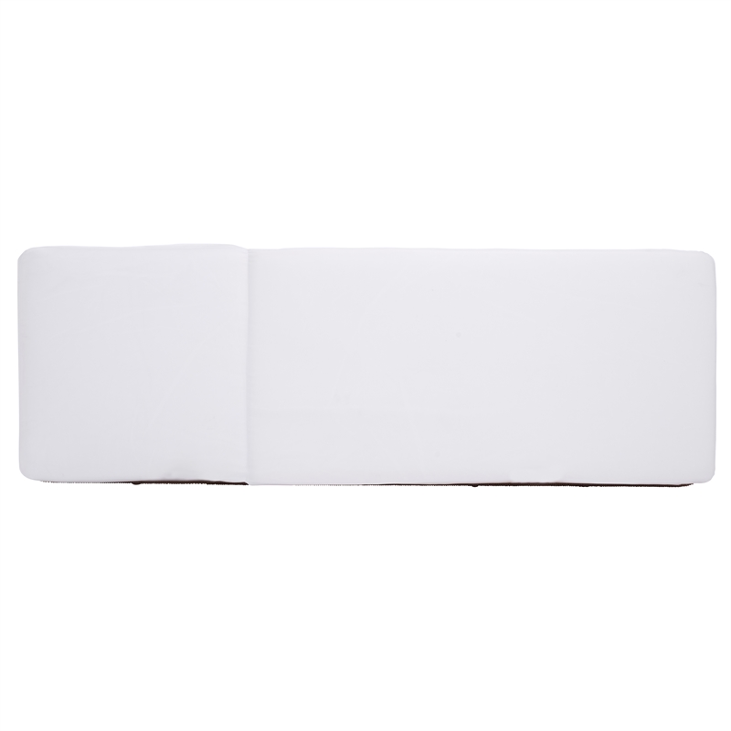 Safavieh Gillian Steel and Polyester Sunlounger in Natural / White